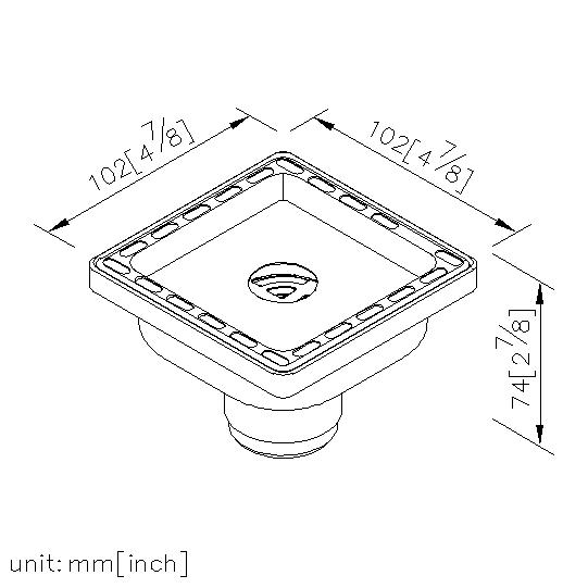 Embedded Floor Drain 102*102mm thumbnail 2