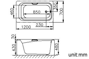 Bathtub(1200*700*490mm) thumbnail 2
