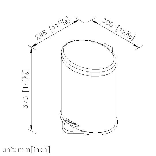 Garbage Can - Oval Shape(12L) (#430) thumbnail 2