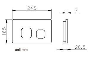 Glass Flush Plate (Black) thumbnail 2