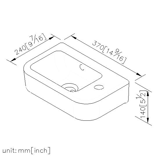 Wall-Hung Ceramic Basin thumbnail 2