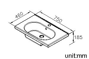Vanity-Top Ceramic Basin thumbnail 2