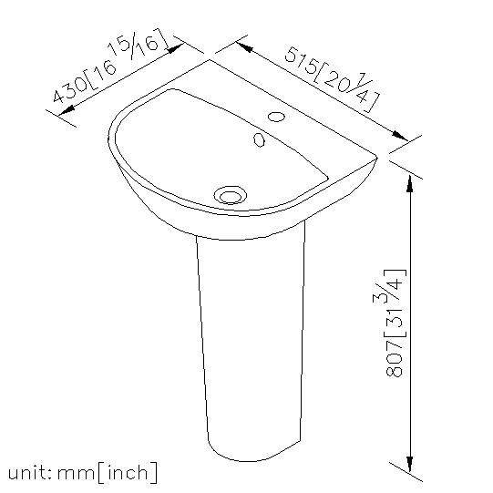Pedestal Ceramic Basin thumbnail 2