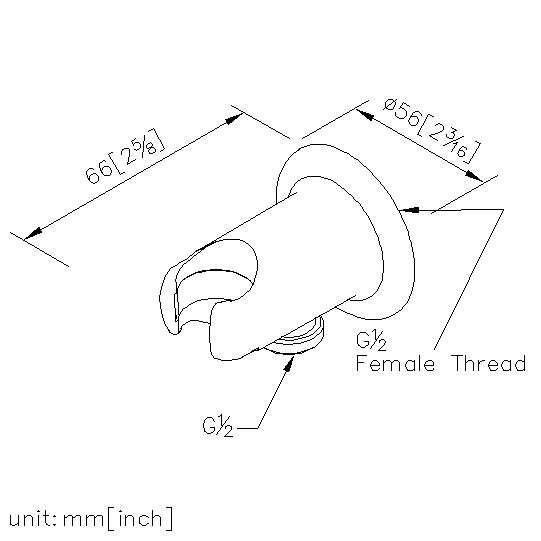 Hand Shower Holder W/Supply Elbow thumbnail 2
