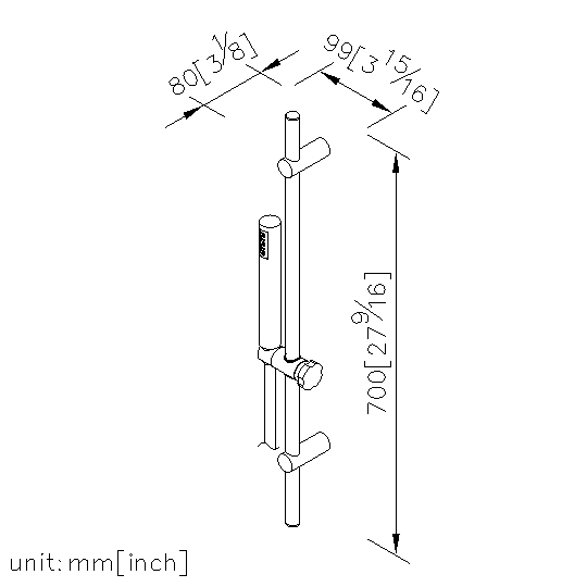 Slide Bar Set W/Hand Shower (Plastic) & Hose thumbnail 2