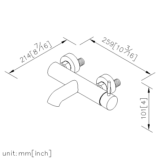 Wall-Mounted Bathtub Mixer thumbnail 2
