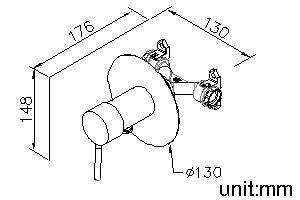 Concealed Shower Mixer thumbnail 2