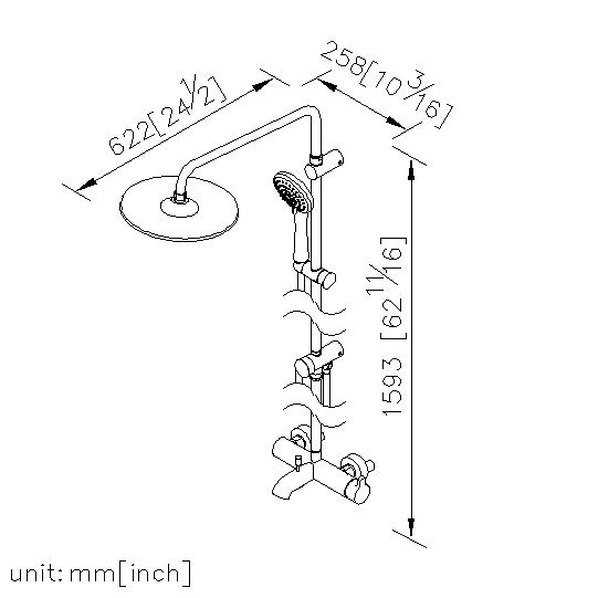 Bath/Rainshower System (Plastic Rainshower) thumbnail 2