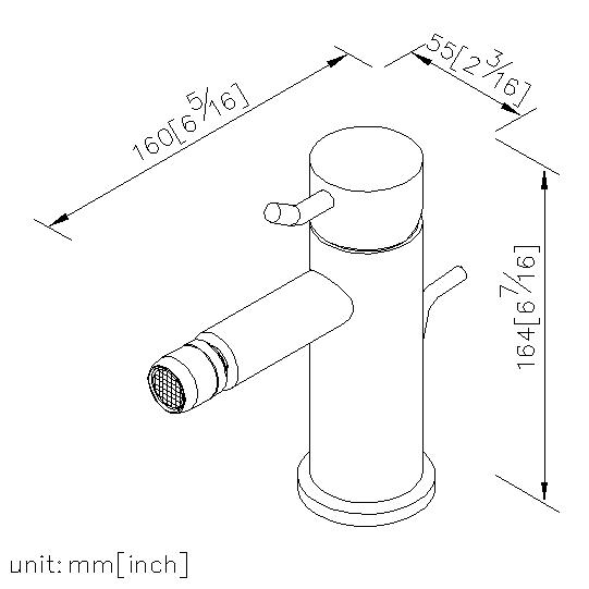 Bidet Faucet W/Lift Rod thumbnail 2