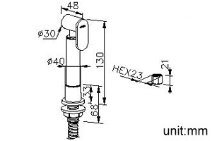 Sprayer W/ 1/2" Stand &  Hose & Connector (M15*1.0*1/2") thumbnail 2