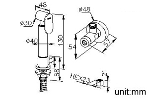 Sprayer W/ 1/2" Stand & Hose & Connector(M15*1.0*1/2") & Angle Stops thumbnail 2