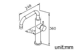 Kitchen Faucet (Brass) thumbnail 2