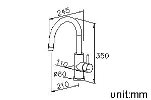Kitchen Faucet (Brass) thumbnail 2