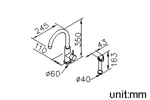 Kitchen Faucet W/Sprayer (Brass) thumbnail 2
