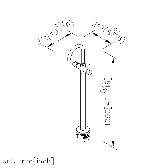 Floor-Mounted Bath Mixer thumbnail 2