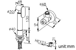 Sprayer W/1/2" Stand & Hose & Connector & Angle Stop thumbnail 2