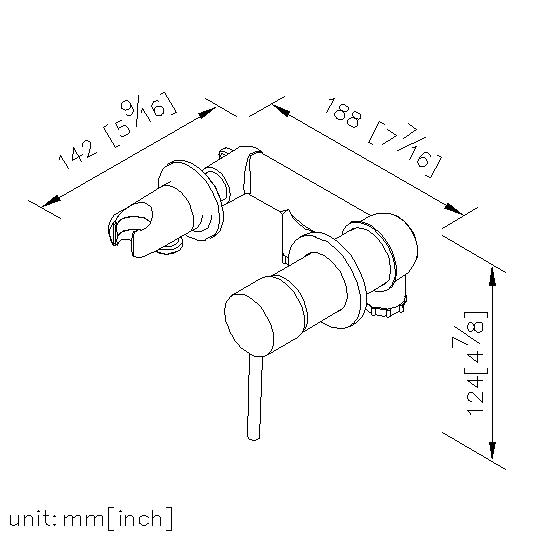 Concealed Shower Mixer W/Shower Holder & Wall Supply thumbnail 2