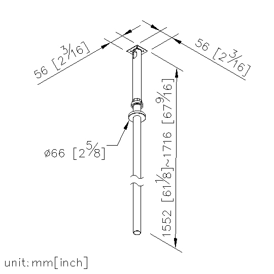 Ceiling-Mounted Basin Spout thumbnail 2