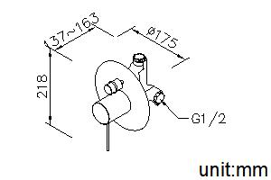 Concealed Valve W/Diverter & Check Valve W/O Inlet Stop Version(1~4 kg/cm^2) thumbnail 2