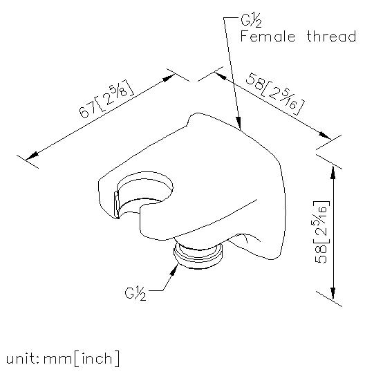 Hand Shower Holder W/Supply Elbow thumbnail 2