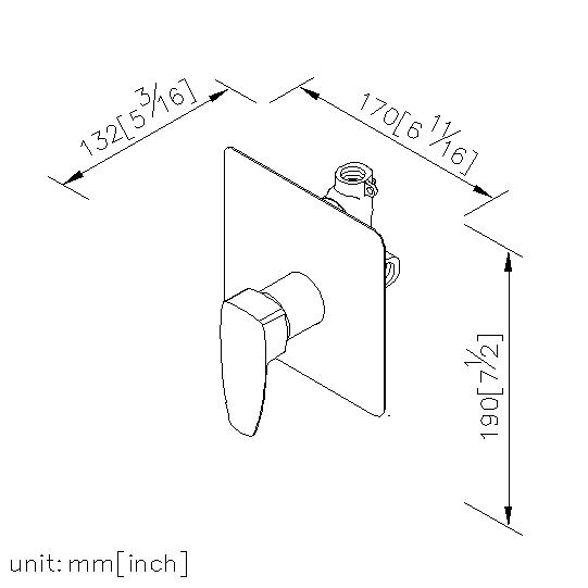 Concealed Valve W/O Inlet Stop Version(Slimmed-Down Valve) thumbnail 2