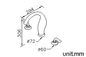 Two-Handle Bathtub Faucet thumbnail 2