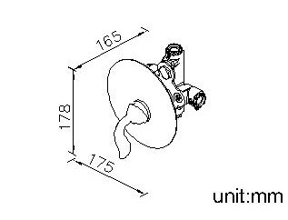 Concealed Mixer Valve W/Check Valve W/O Inlet Stop Version thumbnail 2