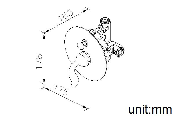 Concealed Valve W/Diverter & Check Valve W/ Inlet Stop Version(1~4 kg/cm^2) thumbnail 2