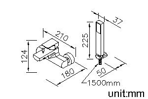 Bath/Shower Mixer W/Hand Shower &  Hose & Wall Bracket thumbnail 2