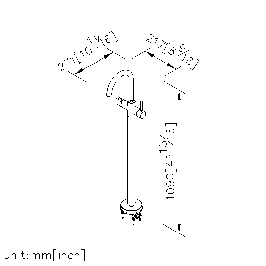 Floor-Mounted Bath Mixer thumbnail 2