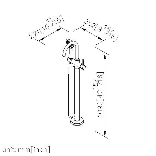 Floor-Mounted Bath Mixer thumbnail 2