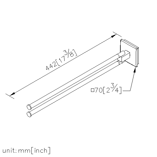 Swivel Double Towel Bar thumbnail 2