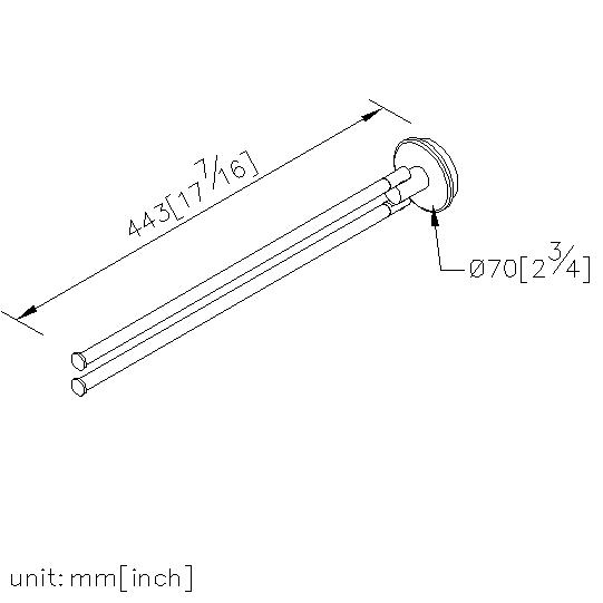 Swivel Double Towel Bar thumbnail 2