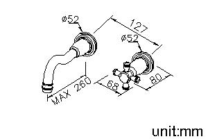 Single-Handle Wall-Mounted Basin Faucet (Cold Only) thumbnail 2