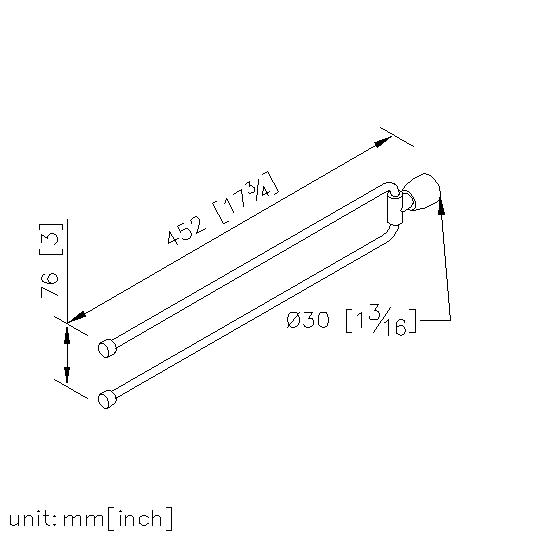 Swivel Double Towel Bar thumbnail 2