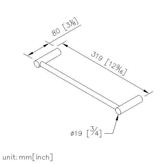 Towel Bar (300mm) (Stainless Steel) thumbnail 2