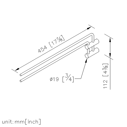Swivel Double Towel Bar (Stainless Steel) thumbnail 2