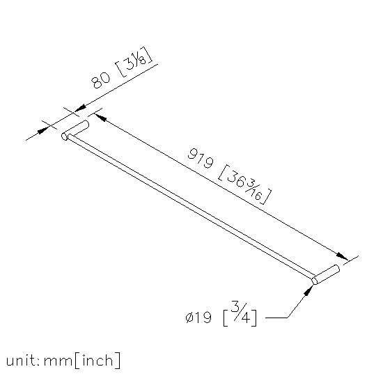 Towel Bar (900mm) (Stainless Steel) thumbnail 2