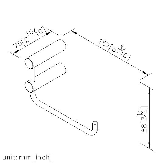 Toilet Tissue Holder (Stainless Steel) thumbnail 2