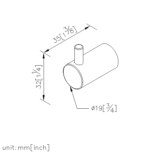 Robe Hook (Single Hook) (Stainless Steel) thumbnail 2
