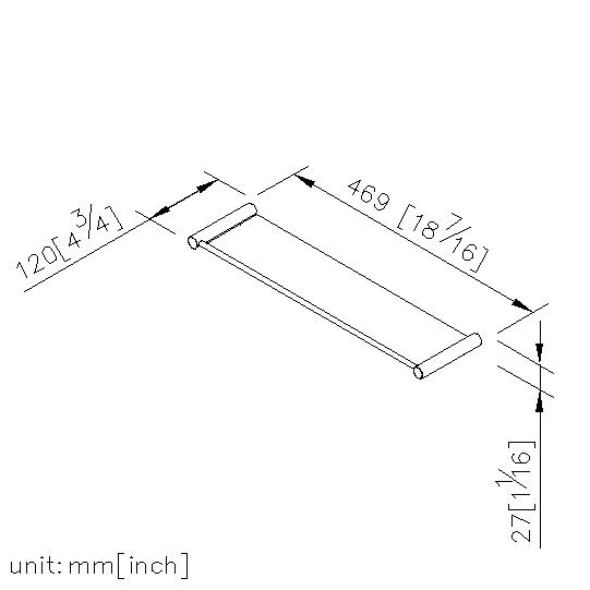 Shelf (C/C 450mm) (Stainless Steel) thumbnail 2