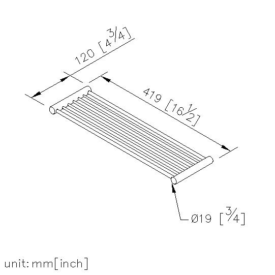 Shelf (C/C 400mm) (Stainless Steel) thumbnail 2