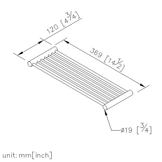 Shelf (C/C 350mm) (Stainless Steel) thumbnail 2