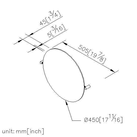 Swivel Mirror (φ450mm) (Stainless Steel) thumbnail 2