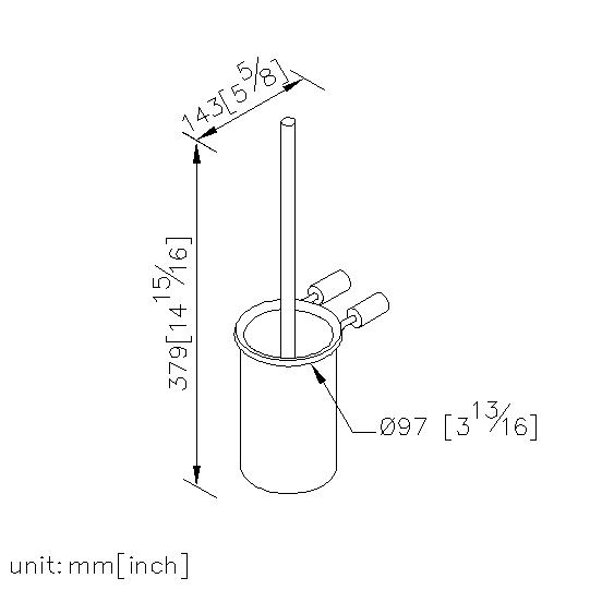 Toilet Brush Holder (Stainless Steel) thumbnail 2