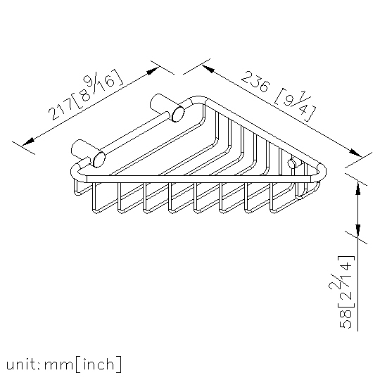 Corner Basket W/Extra Holder thumbnail 2