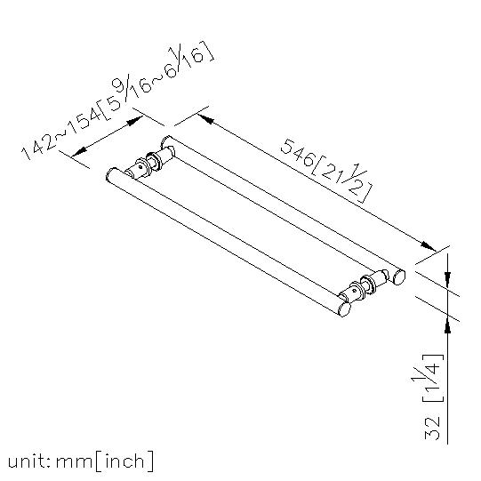 Glass Door Handles (500mm) thumbnail 2