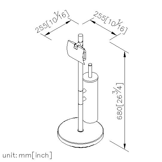 Freestanding Toilet Stand With Lid For Toilet Paper Holder thumbnail 2