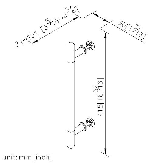 Door Handle (C/C 305MM)(Antimicrobial Copper) thumbnail 2