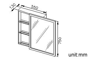 Sliding Mirror Cabinet thumbnail 2